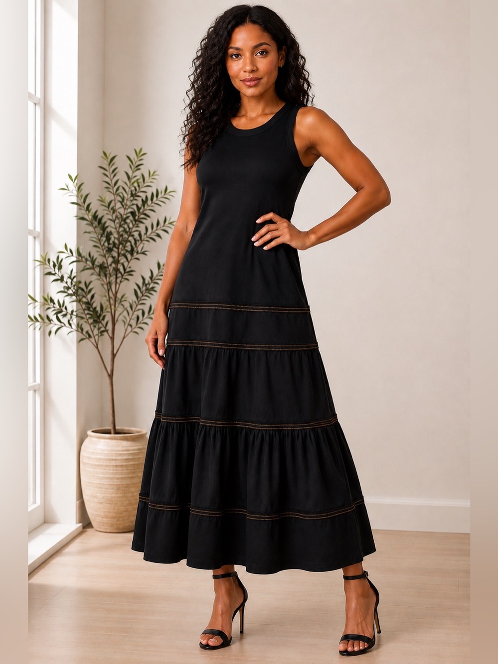 VERONICA BEARD Jeans Austyn Cotten-Blend Maxi Dress $428